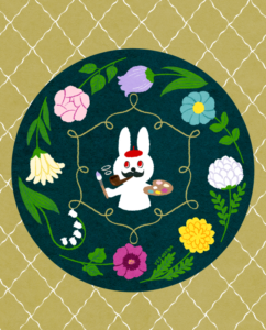 オリジナルキャラクターイラスト：うさぎ画伯　| VES design